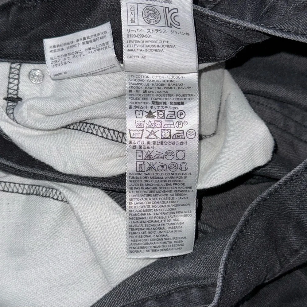 Levi’s 559 Relaxed Straight Black Jeans Men’s 38x32 Red Tab Classic Denim